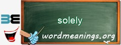 WordMeaning blackboard for solely